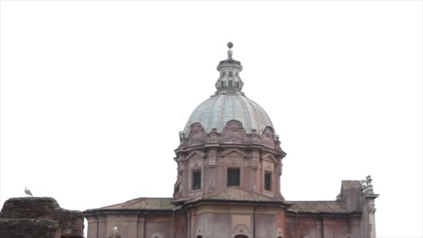 Chiesa Santi Luca Martina Martiri Kościół Katolicki Rzym Włochy — Wideo stockowe