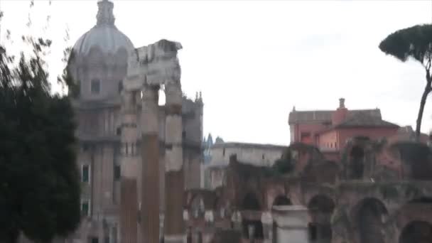 Chiesa Santi Luca Martina Martiri Iglesia Católica Roma Italia Disparo — Vídeo de stock