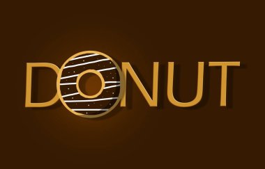 Ulusal Çörek Günü afişi. 7 Haziran 'da kutlamak için koyu kahverengi arkaplan üzerine cesur bir metin içeren çikolatalı çörek.