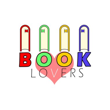 Ulusal Kitap Aşıkları Günü afişi. 9 Ağustos 'ta kutlamak için beyaz arkaplan üzerine renkli kitaplar ve kalın yazılar.