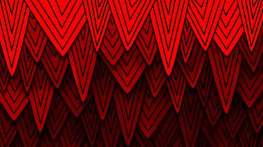 Mağara konseptinde asılı kırmızı ve siyah çizgilerin soyut arka planı. Duvar kağıdı ve modern arkaplan tasarımı olarak kullanılabilir.