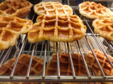 Taze pişmiş waffle 'lar özellikle alanın derinliğine odaklanır