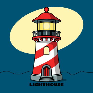 Ulusal Deniz Feneri Günü 7 Ağustos 'ta kutlanacak. Koyu turkuaz arka planda parlayan bir deniz feneri tasviri.