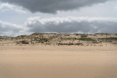 Fotoğraf de la dune de Vieux Boucau sous un ciel manaant