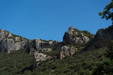 Saint-Guilhem-le-Dsert yakınlarındaki Dağ Manzarası, Güney Fransa