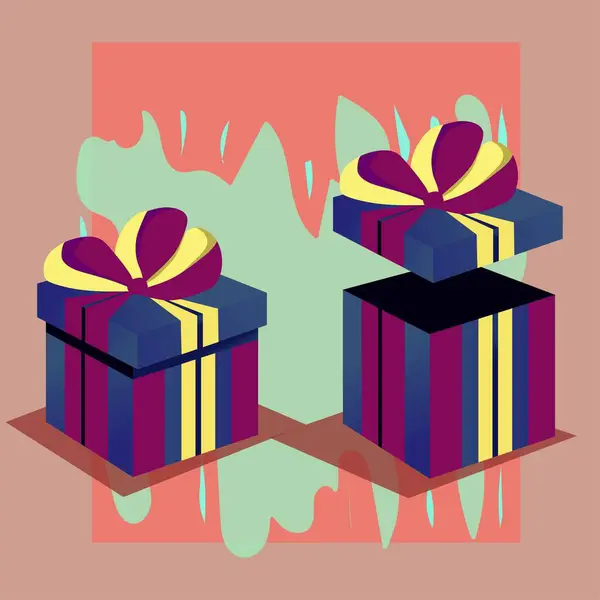 hediye kutularının vektör kümesi.