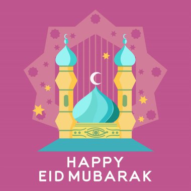 İslami büyük kutlama günü düz resimleme arkaplanı