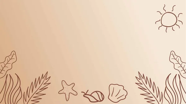 düz arkaplan plaj teması elle çizilmiş illüstrasyon temasıName