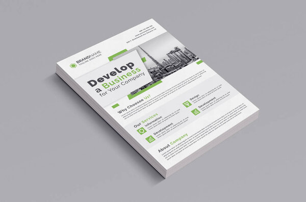 Шаблон брошюры годового отчета, деловая реклама, объявления в журналах, векторная схема каталога формата А4