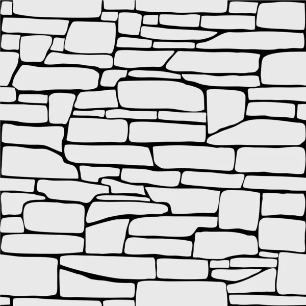 Seamless Vector Pattern White Brick Wall Shape Tiles Vector Illustration — Stock Vector