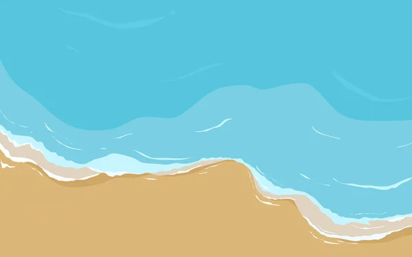 stock vector beach and sea waves vector illustration 