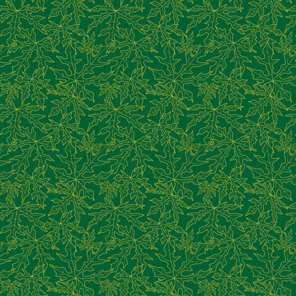 Motif Floral Vectoriel Sans Couture Avec Des Feuilles Vertes — Image vectorielle