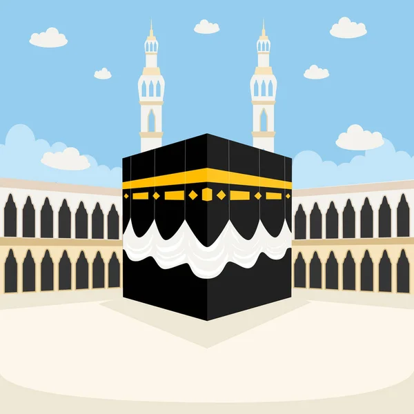 Муслім Мечеть Кааба Векторна Ілюстрація — стоковий вектор