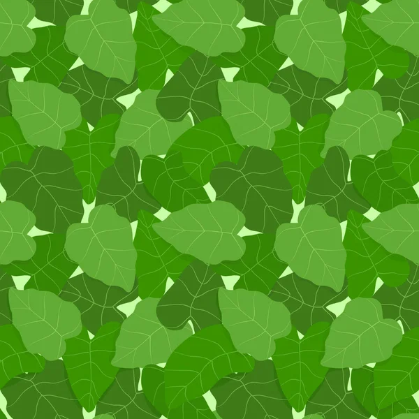 Nahtloses Muster Grüner Blätter — Stockvektor