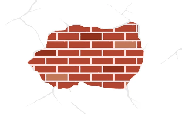 Illustration Vectorielle Mur Briques — Image vectorielle