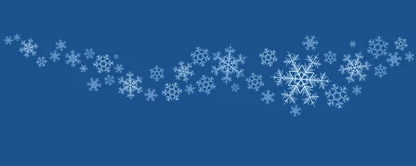 Зимний Фон Снежинками — стоковый вектор