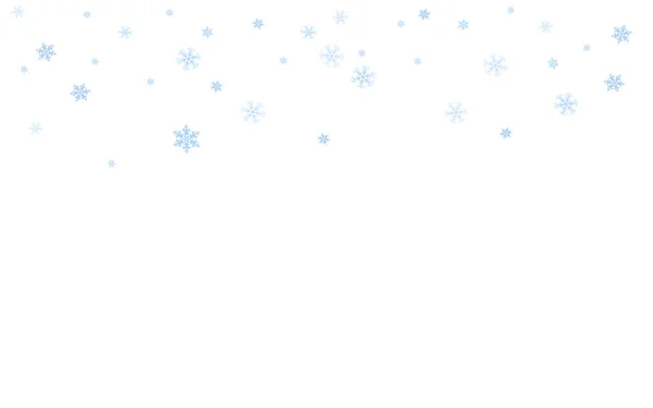 Snowflakes Isolated White Vector Background — Stock Vector