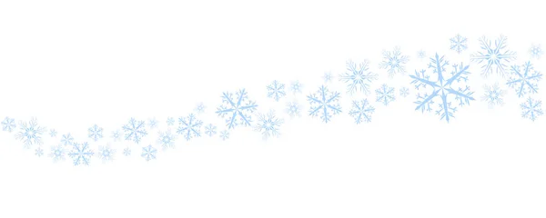 Ilustração Vetorial Fundo Inverno Com Flocos Neve Fluindo —  Vetores de Stock