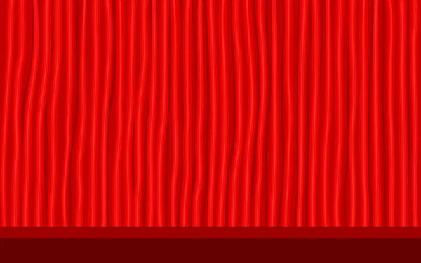 Stage Red Curtain Background — Stock Vector
