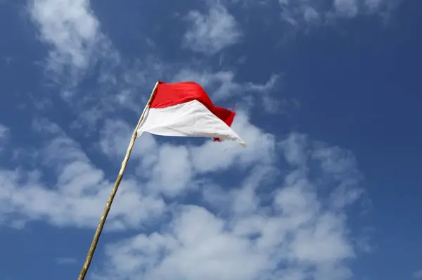 Vlag Van Onafhankelijkheidsdag Van Indonesië — Stockfoto