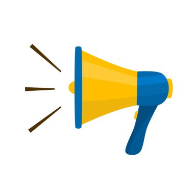 Hoparlör ikon vektör illüstrasyon tasarımı ile megafon.