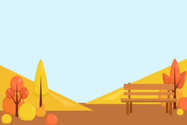 Ağaçlı sonbahar parkı