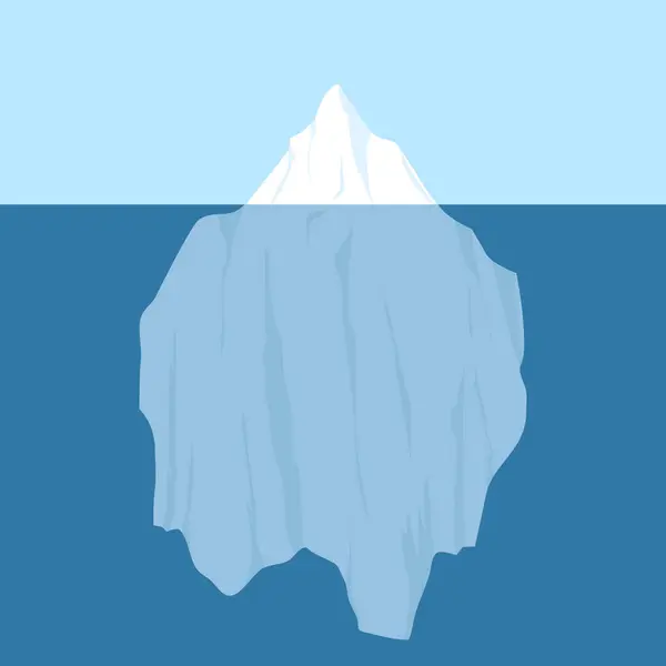 Floating Iceberg Ocean Vettoriali Stock Royalty Free