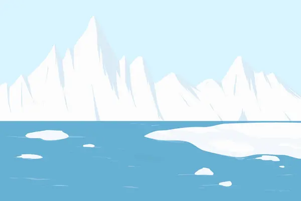 Eisberg Flachen Stil — Stockvektor