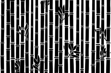 Bambu arkaplan siluet vektör çizimi
