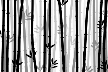 Doğa arka planı için bambu silueti