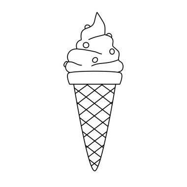 Dondurma külahı vektör çizim