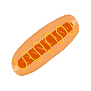 Çörek ve hardal soslu sosis