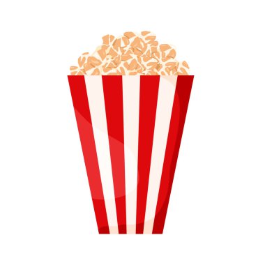 Kırmızı kutuda patlamış mısır.