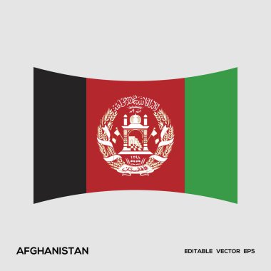 Afganistan Bayrak Fırça Vektör İllüstrasyonu, Afganistan bayrağı fırça darbesi