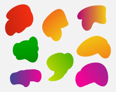 Renkli Şekiller Vektör Sanatı, Renkli vektör şekilleri ayarlandı