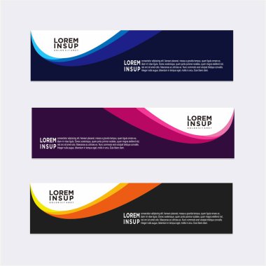 Soyut tasarım şablonu, modern pankart dekorasyon işi