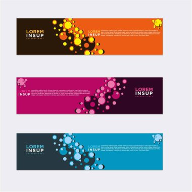 Soyut tasarım şablonu, modern pankart dekorasyon işi