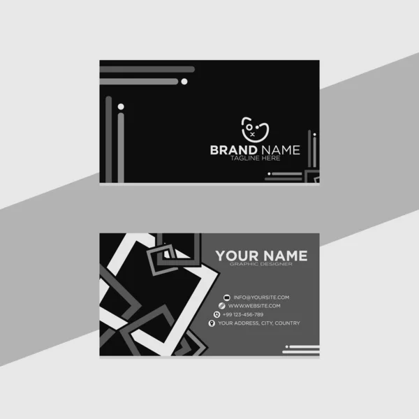 Modern Professional Business Card Template Minimalistic Design — Stock Vector
