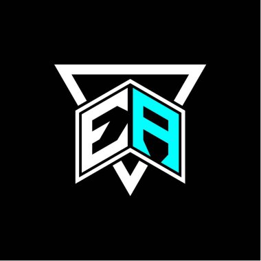 Harf monogramı oyun baş harfleri, tebrik kartları, logolar, posterler ve daha fazlası için mükemmel. Tasarım modern ve basit. Siyah bir şablon ile