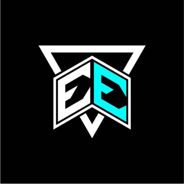 Harf monogramı oyun baş harfleri, tebrik kartları, logolar, posterler ve daha fazlası için mükemmel. Tasarım modern ve basit. Siyah bir şablon ile