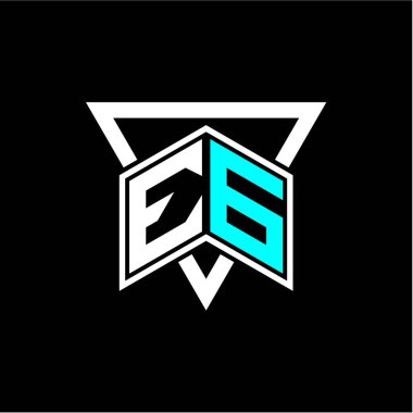 Harf monogramı oyun baş harfleri, tebrik kartları, logolar, posterler ve daha fazlası için mükemmel. Tasarım modern ve basit. Siyah bir şablon ile