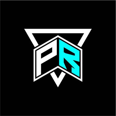 Harf monogramı oyun baş harfleri, tebrik kartları, logolar, posterler ve daha fazlası için mükemmel. Tasarım modern ve basit. Siyah bir şablon ile