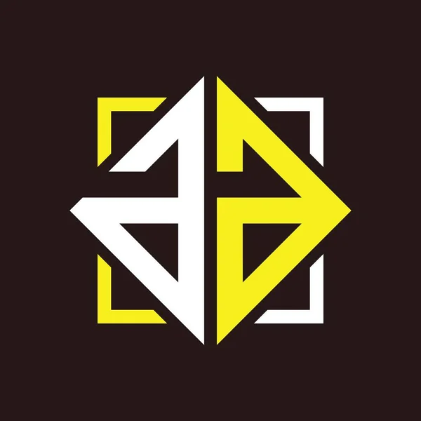 Eerste Monogram Vierkant Met Zwarte Vierkanten Achtergronden — Stockvector