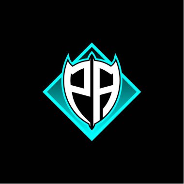 Siyah arka planda izole edilmiş tatlandırıcı olarak kare ile ilk kalkan logosu