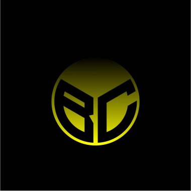 Baş harfler, modern harfler zarif renkli arkaplan çerçeveli. Siyah arkaplanda izole edilmiş