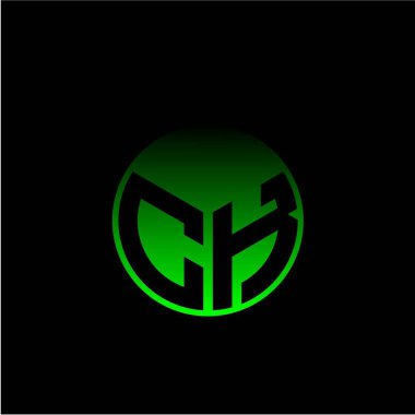 Baş harfler, modern harfler zarif renkli arkaplan çerçeveli. Siyah arkaplanda izole edilmiş