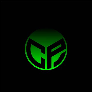 Baş harfler, modern harfler zarif renkli arkaplan çerçeveli. Siyah arkaplanda izole edilmiş