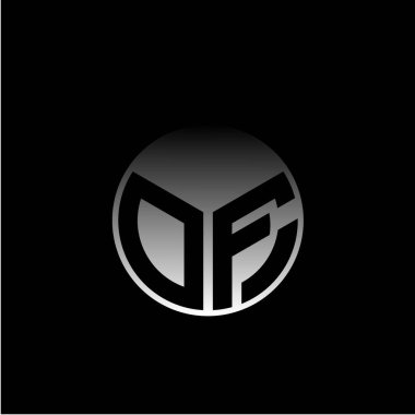 Baş harfler, modern harfler zarif renkli arkaplan çerçeveli. Siyah arkaplanda izole edilmiş