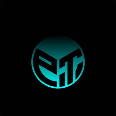 Baş harfler, modern harfler zarif renkli arkaplan çerçeveli. Siyah arkaplanda izole edilmiş