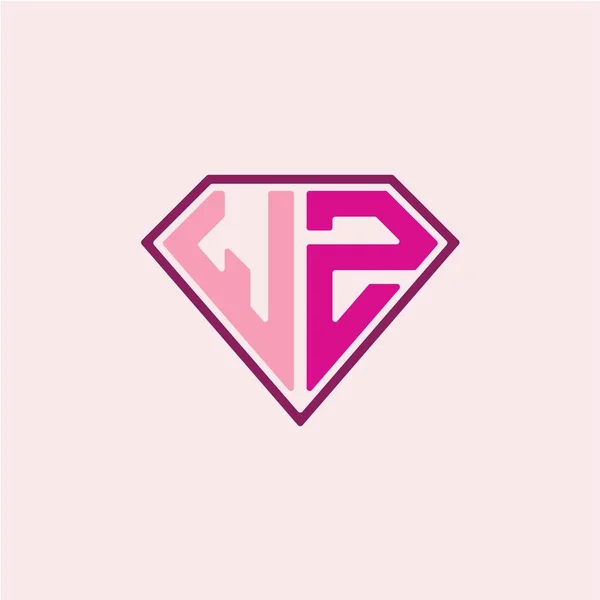 stock vector The initial letter of the logo is diamond shaped with a modern minimalist design. isolated on pink background